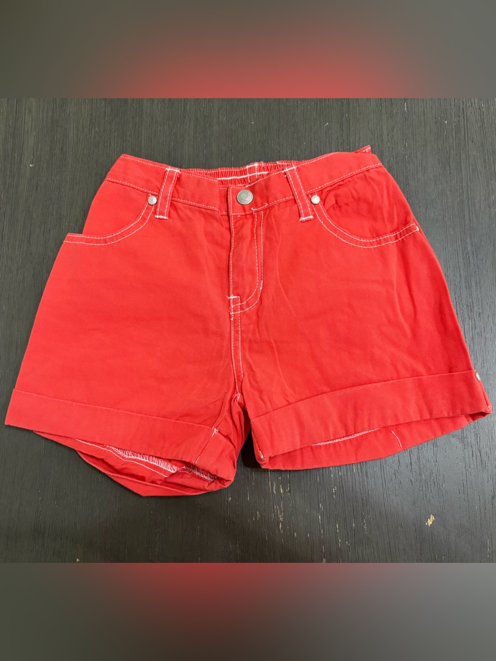 GAP Bright Red Cuffed Kids Shorts